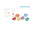 硅胶环保酒杯标签识别器系列个性杯贴 创意酒杯标签6个