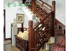 普洛瑞斯折线式实木楼梯|品牌楼梯价格|中式复古