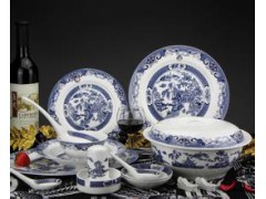景德镇 陶世界网 古典中式瓷器餐具套装 景德镇餐具古典园林