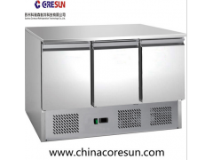 厂家直销不锈钢餐饮设备三门工作台冷藏保鲜沙拉台|S903 TOP