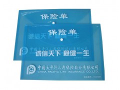 定制PP塑料文件袋印刷文件袋定制塑料钮扣袋