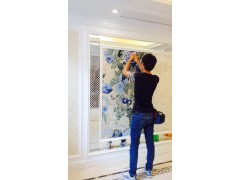北京丝绸手绘工作室直销真丝手绘壁纸定制各种规格尺寸