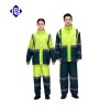 时尚拼色环卫服反光条雨衣 涤纶pvc安全雨衣 耐磨工作服