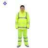 中长款风衣式雨衣荧光反光防护服 安全反光衣现货供应
