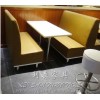 供应宝安港式茶餐厅卡座 板式不锈钢包边餐桌组合
