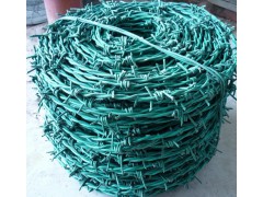 别墅防护用绿色普通PVC包塑刺绳