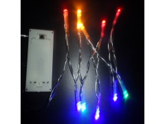 LED工艺品、玩具电池盒灯串 LED灯串带电池盒 防水电池盒LED灯串