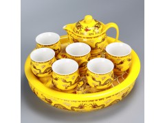起赢茶具订做景德镇青花瓷泡茶碗陶瓷白瓷三才碗茶具定制