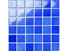 北海游泳池专业马赛克施工队深蓝色釉面马赛克（佛山银龙陶瓷）