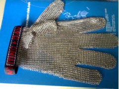 安全防护钢丝防割手套/不锈钢网孔手套