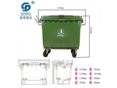云南昭通660L特厚垃圾桶 环卫垃圾桶 带轮厂家直销可开发票