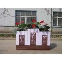 河南PVC塑木花箱，河南户外PVC种植花箱