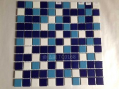 蓝色陶瓷马赛克拼图海豚游泳池瓷砖