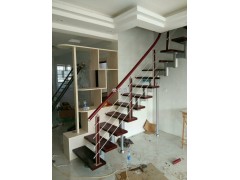 长沙复式楼梯安装-钢木结构整体楼梯定制-旋转楼梯复式阁楼