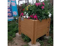 实力厂家供应水泥仿木花箱绿化带专用正方形水泥花箱