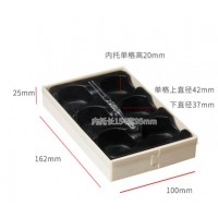 绿豆糕包装盒高档木质传统糕点盒子透明中式一次性礼盒
