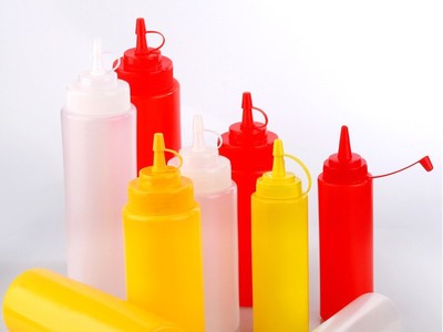批发超低价 塑料挤酱瓶沙拉瓶番茄酱瓶酱汁壶挤压壶 四款三色