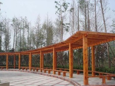 宁夏塑木廊架定做-陕西口碑好的固原塑木护栏生产基地
