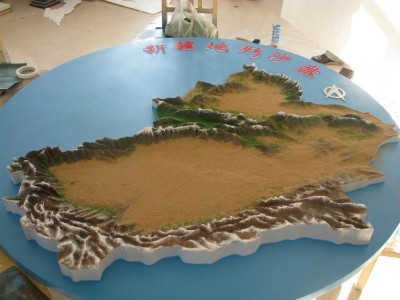 喀什地形沙盘制作-制作新疆地形沙盘就找三维视觉模型