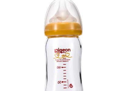 母婴用品哪家好|优惠的日本贝亲宽口玻璃橘黄160ml供应出售