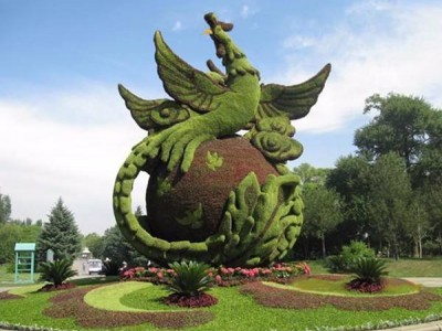 西宁立体花坛设计-专业制作青海景观绿雕
