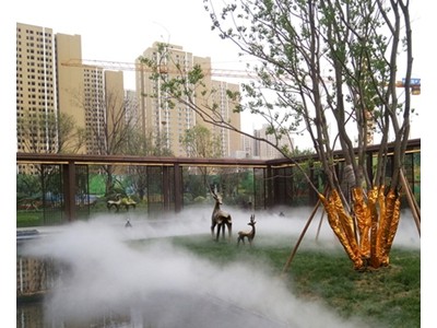 私家花园景观喷雾造景、凉亭冷雾降温系统