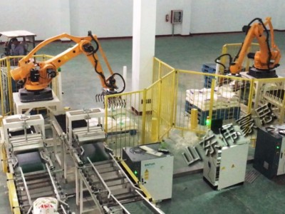 定制全自动包装机生产线 无人化化肥码垛机方案