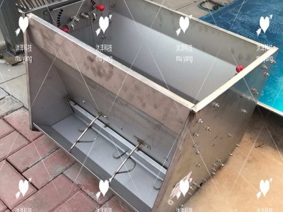 双面料槽 养猪设备自动喂料器 自动采食槽双面不锈钢保育食槽