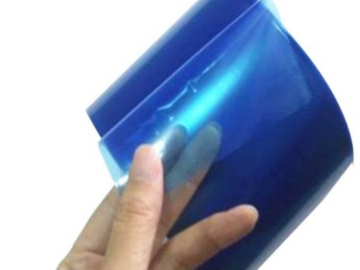 蓝色PE静电膜蓝色PE自动吸附膜产品覆膜屏幕出货保护膜