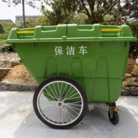 手推式垃圾桶 塑料垃圾箱400升手推垃圾车厂家 价格 图片