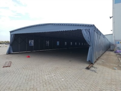 人气推拉棚活动雨棚推拉篷折叠防雨伸缩棚仓库棚移动棚大型推拉篷