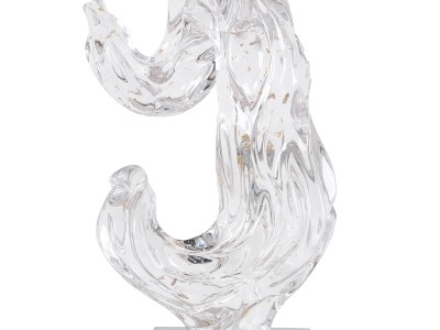 太湖石透明抽象雕塑摆件售楼处大堂样板房间客厅祝福桌面摆件
