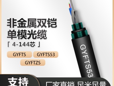 欧孚GYFTS53国标光纤单模光缆松套层双护套重铠装地埋光缆