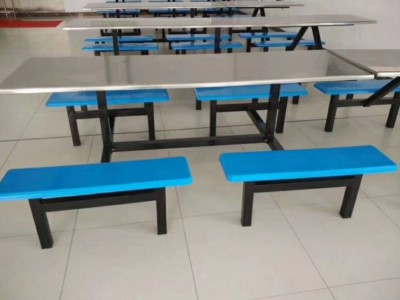 快餐桌椅,饭店快餐桌椅,不锈钢连体餐桌生产厂家