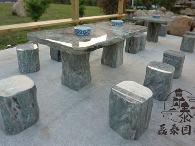 九龙壁石桌石凳庭院户外家用天然茶台磊泰园林供应华安玉石桌