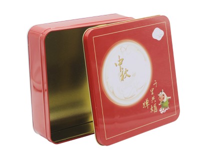 东莞厂家定制月饼铁盒 正方形月饼铁盒 食品收纳铁盒定制