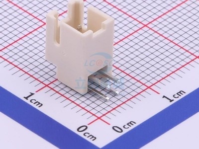2.0mm间距连接器 双排带扣卧式接插件2×02P-星坤电子