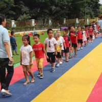 幼儿园彩色悬浮地板 室外操场弹性运动地板 唯美康品牌