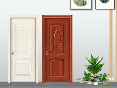 白色室内门套装 红木色深拉伸卧室门 手动平开隔音木门厂家生产