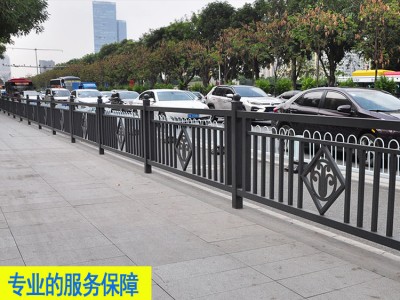 定制木棉花马路中间隔离栏 梅州市政防撞护栏 惠州人行道栏杆价