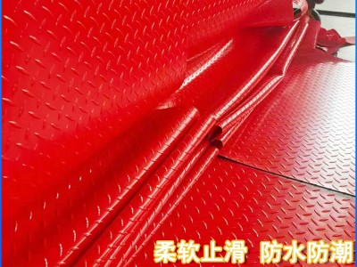 批发耐磨PVC防滑柳叶胶板 PVC彩色防滑地垫 浴室防滑地垫