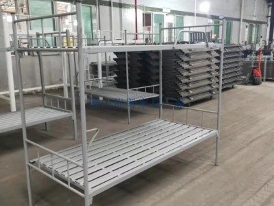 深圳市学生双层铁挂床全拆装高架床90宽单人型材床批发