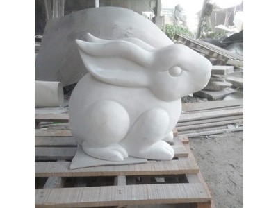 石雕兔子，园林景区兔子石雕，动物石雕刻，兔子石雕刻