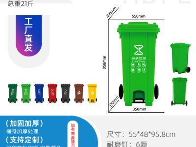 中踩120L塑料垃圾桶环卫垃圾桶分类垃圾桶重庆生产垃圾桶