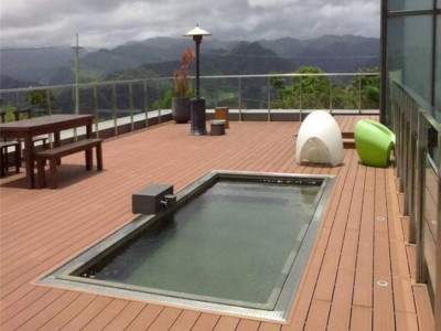 青岛户外实心木塑地板供应 广场水系亲水平台木塑地板