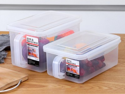 塑料抽屉式收纳保鲜盒 方形大号厨房蔬菜食品生鲜冷冻储物保鲜盒
