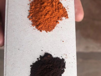 彩色路面材料生产厂家，氧化铁橙，路面修补砂浆用铁橙颜料