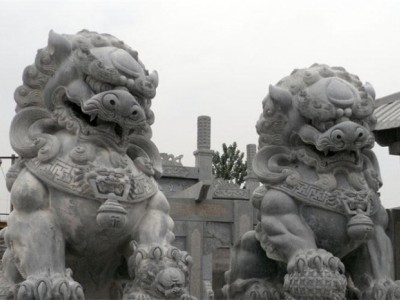 寺庙石雕狮子 2米高青石石狮子一对价格 福建和之石雕