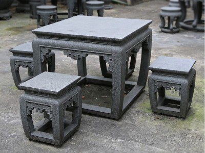 庭院公园石材桌椅定做 石雕石桌椅加工 工艺细致