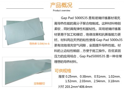 东莞销售GapPad5000S35高导热柔软服帖材料